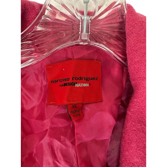 New with Tags Narciso Rodriguez Pink Belted Relaxed Trench Coat Overcoat Size XL - Picture 3 of 10